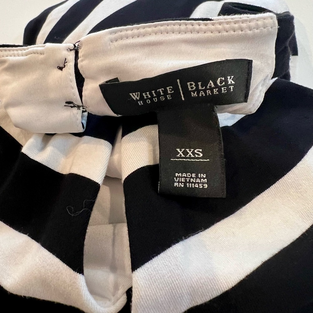 White House Black Market Striped Maxi Dress XXS Stretchy - Picture 11 of 11